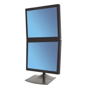Ergotron DS100 Dual-Monitor Desk Stand, Vertical Two-Monitor Mount | P/N: 33-091-200