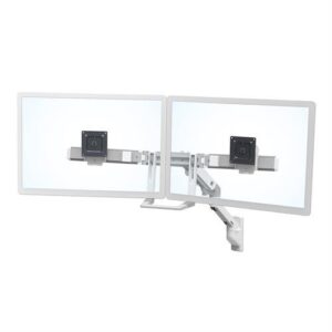 Ergotron HX Wall Dual Monitor Arm Two-Monitor Mount | P/N: 45-479-216(white) 45-479-026(polished aluminium)