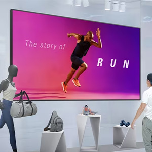 Commercial Displays with built-in signage